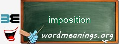 WordMeaning blackboard for imposition